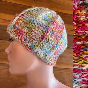 Cozy CONFETTI Colorful KNIT BEANIE Cap Hat O/S